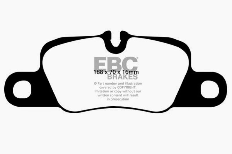 EBC 12-15 Porsche 911 (991) (Cast Iron Rotor only) 3.8 Carrera S Yellowstuff Rear Brake Pads EBC Brake Pads - Performance AXOPROS