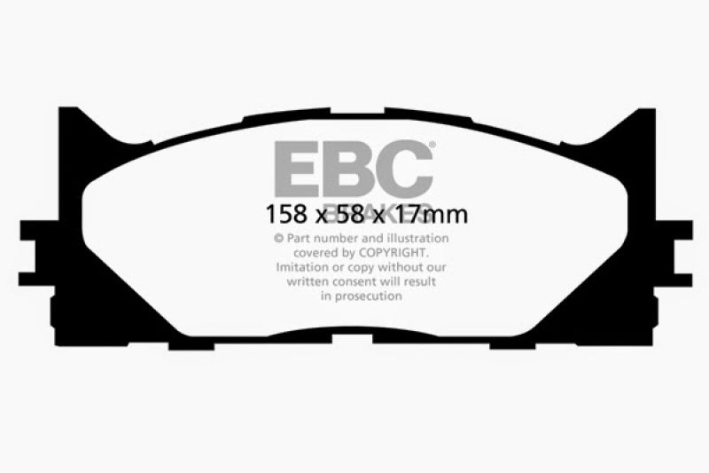 EBC 12-17 Toyota Camry 2.5L Yellowstuff Front Brake Pads EBC Brake Pads - Performance AXOPROS