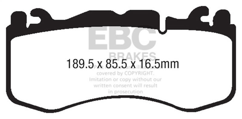 EBC 12+ Aston Martin Vantage 4.7 Yellowstuff Front Brake Pads EBC Brake Pads - Performance AXOPROS