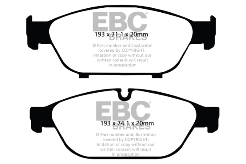 EBC 12+ Audi A6 Quattro 3.0 Supercharged Greenstuff Front Brake Pads EBC Brake Pads - Performance AXOPROS
