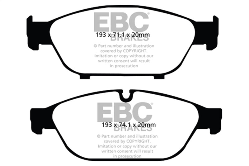 EBC 12+ Audi A6 Quattro 3.0 Supercharged Greenstuff Front Brake Pads EBC Brake Pads - Performance AXOPROS