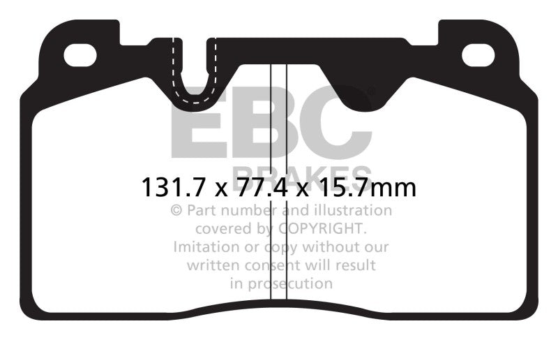 EBC 12+ Audi Q5 2.0 Turbo (Brembo) Yellowstuff Front Brake Pads EBC Brake Pads - Performance AXOPROS