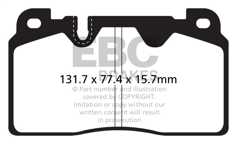 EBC 12+ Audi Q5 2.0 Turbo (Brembo) Yellowstuff Front Brake Pads EBC Brake Pads - Performance AXOPROS