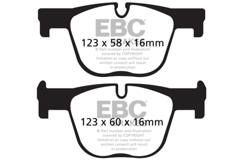 EBC 12+ BMW 335 3.0 Turbo (F30) Yellowstuff Rear Brake Pads EBC Brake Pads - Performance AXOPROS