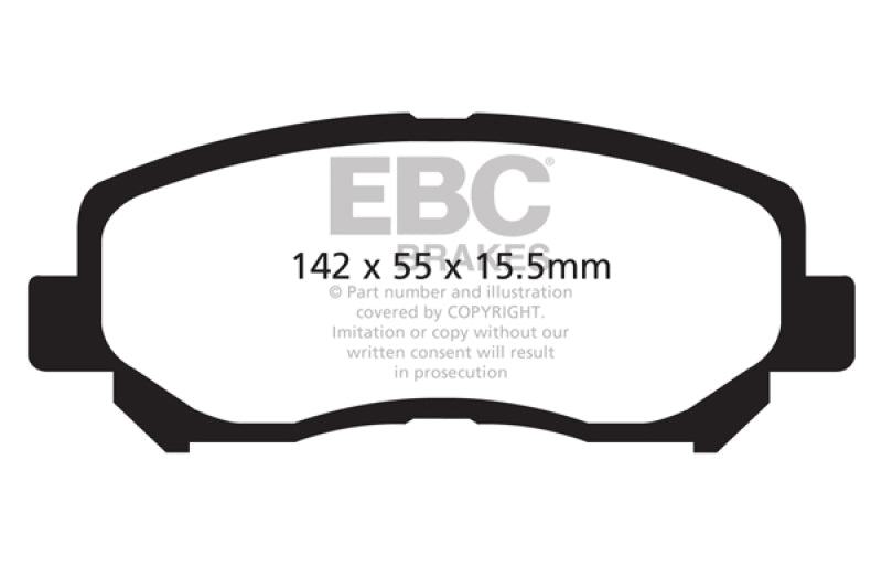 EBC 12+ Mazda CX-5 2 Redstuff Front Brake Pads EBC Brake Pads - Performance AXOPROS