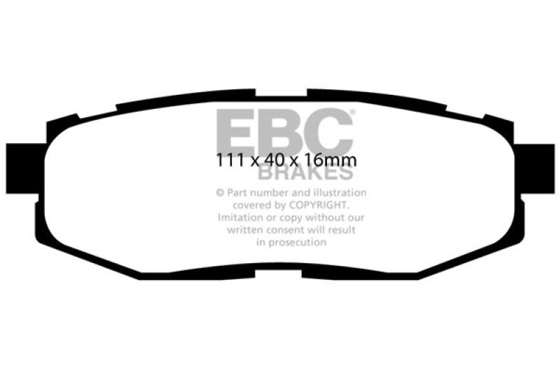EBC 12+ Scion FR-S 2 Greenstuff Rear Brake Pads EBC Brake Pads - Performance AXOPROS