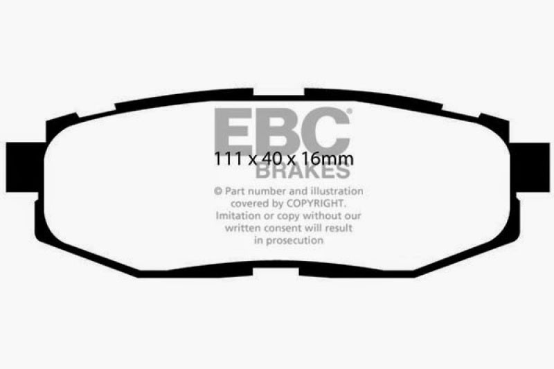 EBC 12+ Scion FR-S 2 Yellowstuff Rear Brake Pads EBC Brake Pads - Performance AXOPROS