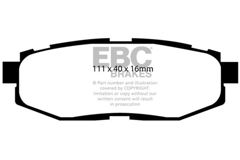 EBC 12+ Scion FR-S 2 Yellowstuff Rear Brake Pads EBC Brake Pads - Performance AXOPROS
