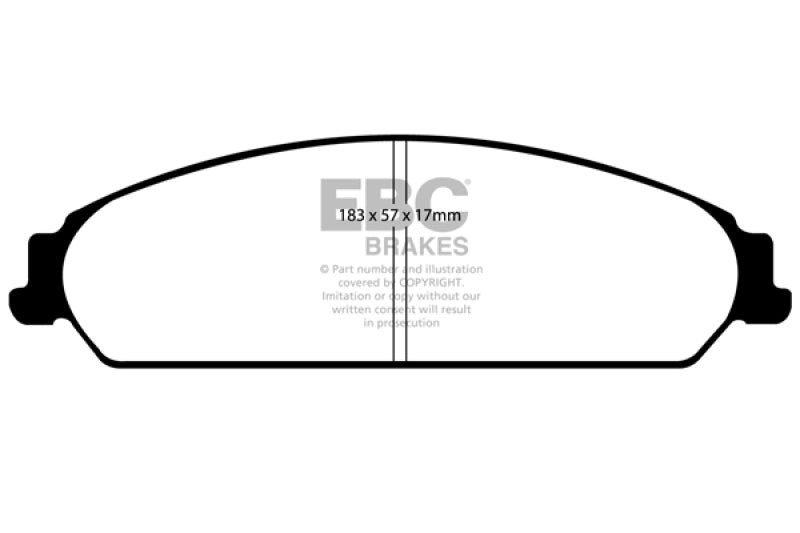 EBC 13-14 Chrysler 200 3.6 Yellowstuff Front Brake Pads EBC Brake Pads - Performance AXOPROS