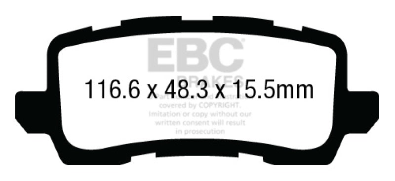 EBC 13+ Acura RLX 3.5 Redstuff Rear Brake Pads EBC Brake Pads - Performance AXOPROS