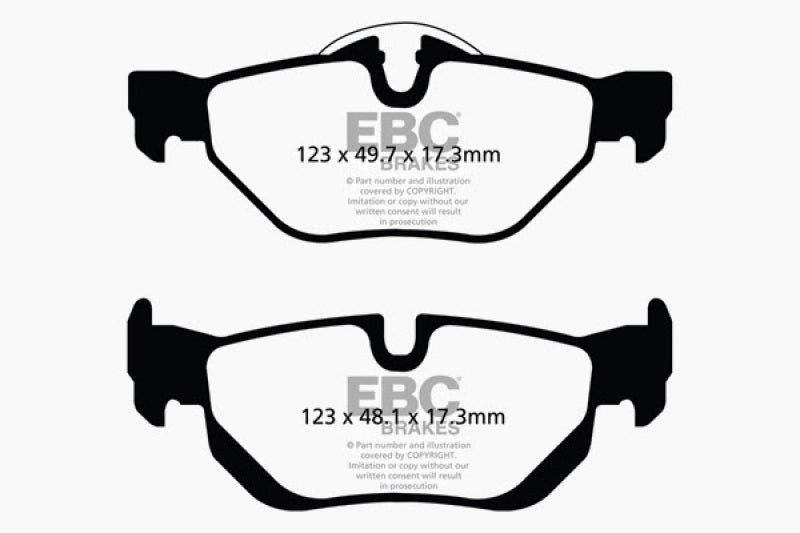 EBC 13+ BMW X1 2.0 Turbo (28i) Yellowstuff Rear Brake Pads EBC Brake Pads - Performance AXOPROS
