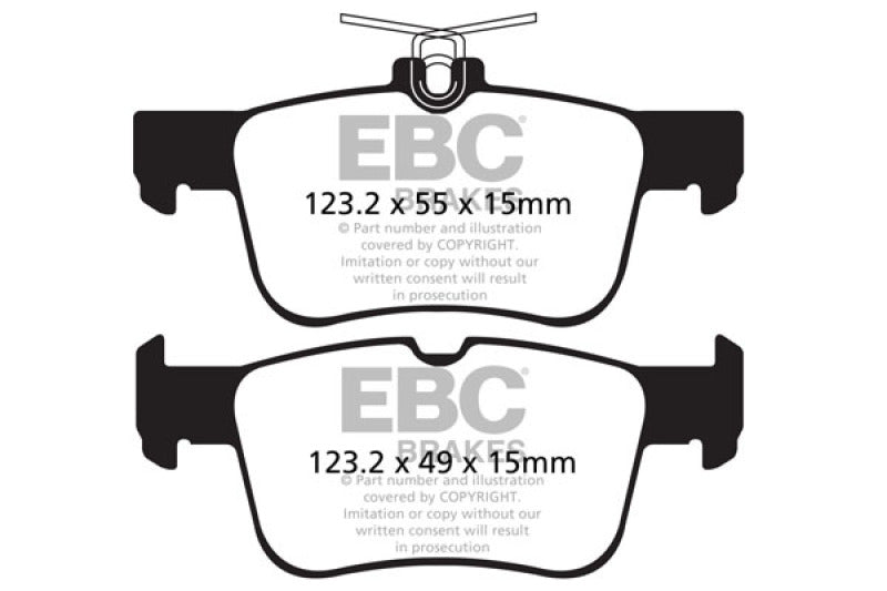 EBC 13+ Ford Fusion 1.6 Turbo Yellowstuff Rear Brake Pads EBC Brake Pads - Performance AXOPROS