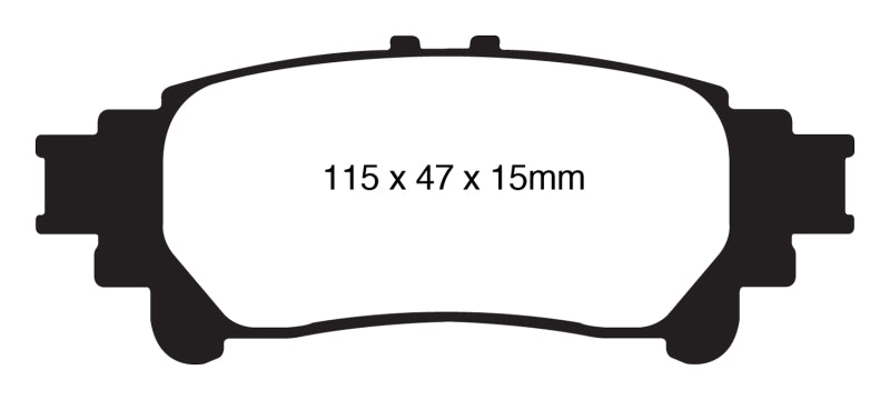 EBC 13+ Lexus GS350 3.5 RWD Yellowstuff Rear Brake Pads EBC Brake Pads - Performance AXOPROS
