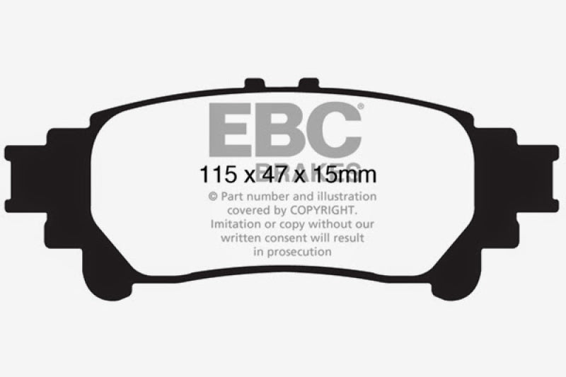 EBC 13+ Lexus GS350 3.5 RWD Yellowstuff Rear Brake Pads EBC Brake Pads - Performance AXOPROS