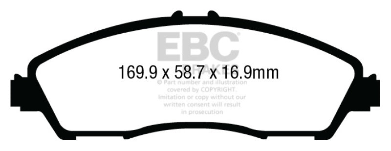 EBC 14+ Acura MDX 3.5 Yellowstuff Front Brake Pads EBC Brake Pads - Performance AXOPROS