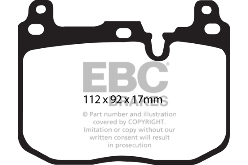 EBC 14+ BMW M3 3.0 Twin Turbo (F80) Redstuff Front Brake Pads EBC Brake Pads - Performance AXOPROS