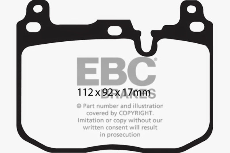 EBC 14+ BMW M3 3.0 Twin Turbo (F80) Redstuff Front Brake Pads EBC Brake Pads - Performance AXOPROS