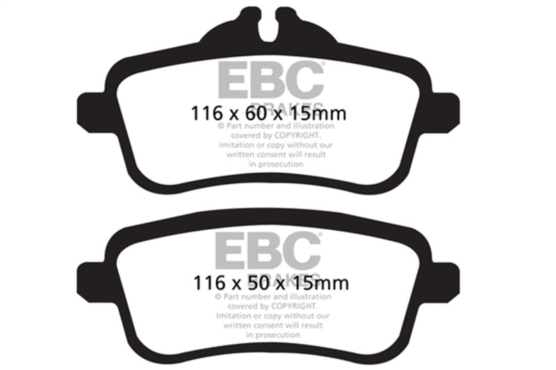 EBC 14+ Mercedes-Benz CLA45 AMG 2.0 Turbo Redstuff Rear Brake Pads EBC Brake Pads - Performance AXOPROS