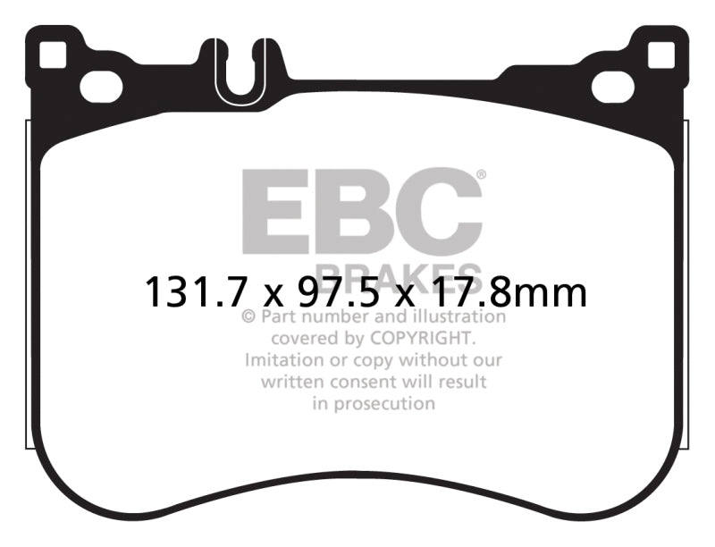 EBC 14+ Mercedes-Benz S550 4.7 Twin Turbo AMG Sport Pkg Yellowstuff Front Brake Pads EBC Brake Pads - Performance AXOPROS