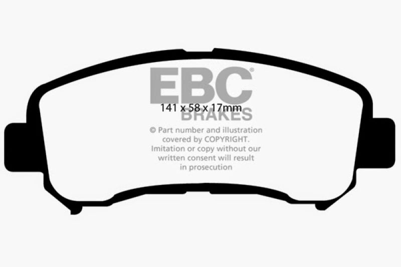 EBC 14+ Nissan Juke 1.6 Turbo Nismo RS Redstuff Front Brake Pads EBC Brake Pads - Performance AXOPROS