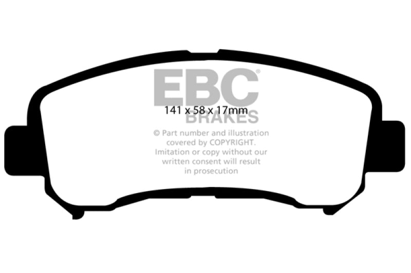 EBC 14+ Nissan Juke 1.6 Turbo Nismo RS Redstuff Front Brake Pads EBC Brake Pads - Performance AXOPROS