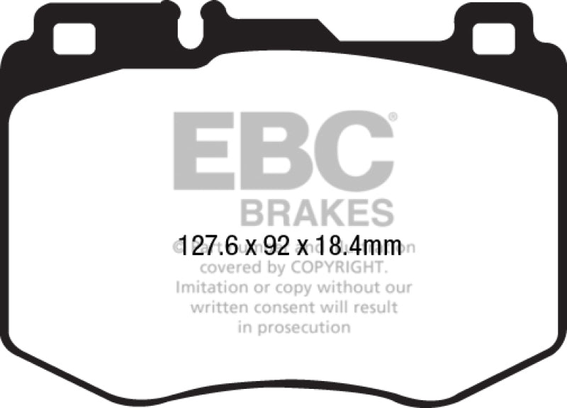 EBC 15-16 Mercedes-Benz C400 (W205) 3.0 Twin Turbo 4-Matic Yellowstuff Front Brake Pads EBC Brake Pads - Performance AXOPROS