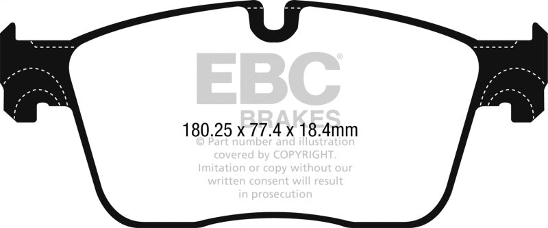 EBC 15-17 Jaguar XF 3.0L Redstuff Front Brake Pads EBC Brake Pads - Performance AXOPROS