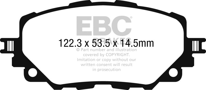 EBC 15-17 Mazda Miata MX-5 Redstuff Ceramic Low Dust Front Brake Pads EBC Brake Pads - Performance AXOPROS