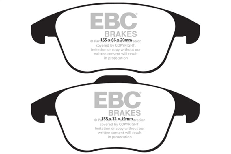 EBC 15-19 Audi Q3 2.0 Turbo Greenstuff Front Brake Pads EBC Brake Pads - Performance AXOPROS