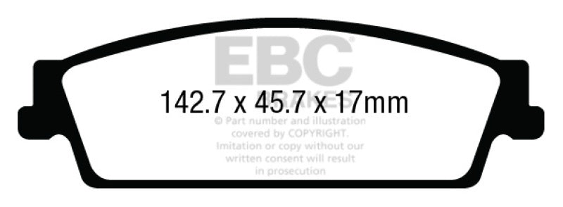 EBC 15+ Cadillac Escalade 6.2 2WD Yellowstuff Rear Brake Pads EBC Brake Pads - Performance AXOPROS