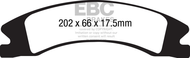 EBC 15+ Cadillac Escalade Ext/Esv 6.2 2WD Yellowstuff Front Brake Pads EBC Brake Pads - Performance AXOPROS