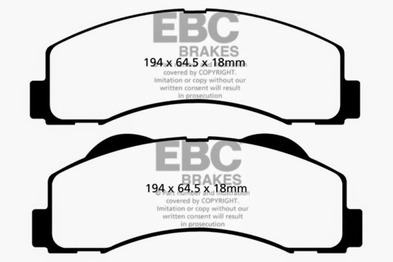 EBC 15+ Ford Expedition 3.5 Twin Turbo 2WD Extra Duty Front Brake Pads EBC Brake Pads - Performance AXOPROS