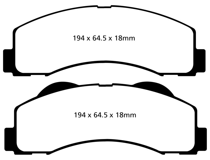 EBC 15+ Ford Expedition 3.5 Twin Turbo 2WD Greenstuff Front Brake Pads EBC Brake Pads - Performance AXOPROS