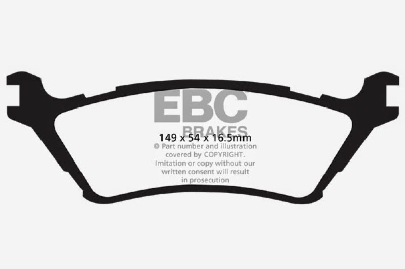 EBC 15+ Ford F150 2.7 Twin Turbo (2WD) Extra Duty Rear Brake Pads EBC Brake Pads - Performance AXOPROS