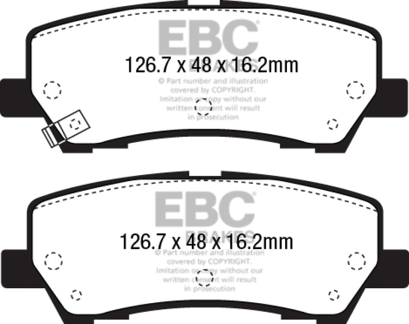 EBC 15+ Ford Mustang 2.3 Turbo Performance Pkg Yellowstuff Rear Brake Pads EBC Brake Pads - Performance AXOPROS