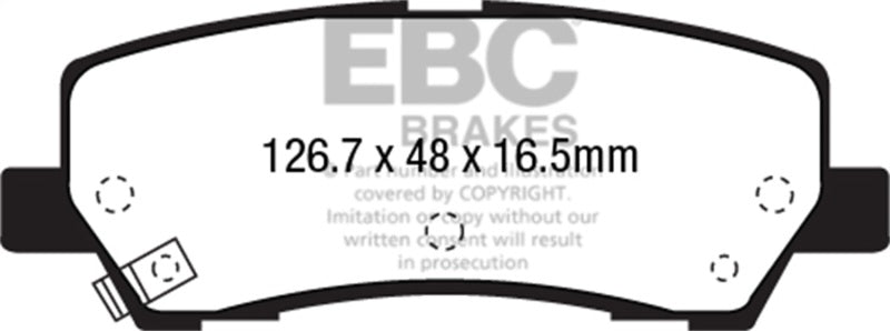 EBC 15+ Ford Mustang 2.3 Turbo Redstuff Rear Brake Pads EBC Brake Pads - Performance AXOPROS