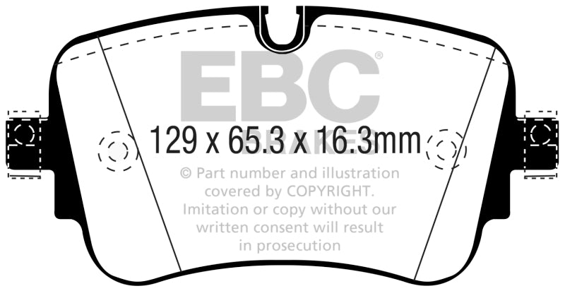 EBC 16-18 Audi Q7 Yellowstuff Rear Brake Pads EBC Brake Pads - Performance AXOPROS
