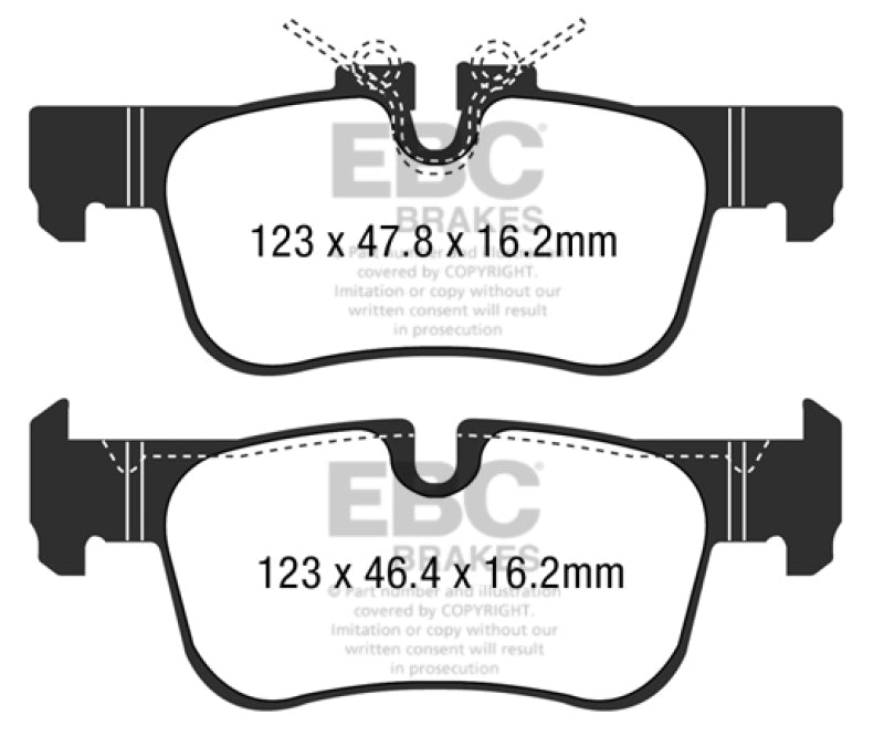 EBC 16-18 BMW X1 Yellowstuff Rear Brake Pads EBC Brake Pads - Performance AXOPROS