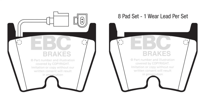EBC 17-18 Audi RS3 Redstuff Front Brake Pads EBC Brake Pads - Performance AXOPROS