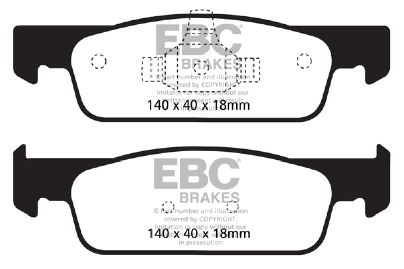EBC 2016-2017 Smart Fortwo 0.9L Turbo Greenstuff Front Brake Pads EBC Brake Pads - Performance AXOPROS