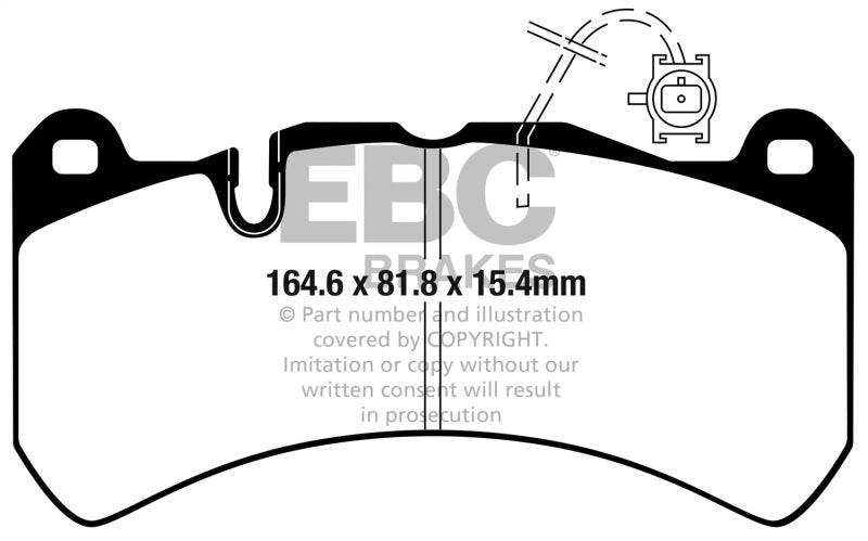 EBC 2016+ Alfa Romeo Giulia 2.9L Twin Turbo Yellowstuff Front Brake Pads EBC Brake Pads - Performance AXOPROS