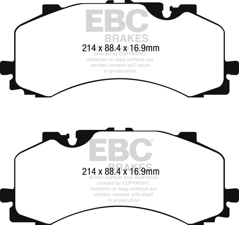 EBC 2016+ Audi Q7 3.0L Supercharged Yellowstuff Front Brake Pads EBC Brake Pads - Performance AXOPROS