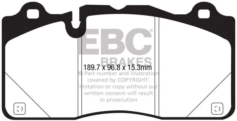 EBC 2016+ Cadillac CTS-V 6.2L Supercharged Yellowstuff Front Brake Pads EBC Brake Pads - Performance AXOPROS