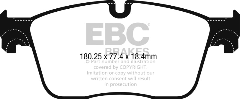 EBC 2016+ Jaguar F-Pace 2.0L TD (180) Yellowstuff Front Brake Pads EBC Brake Pads - Performance AXOPROS