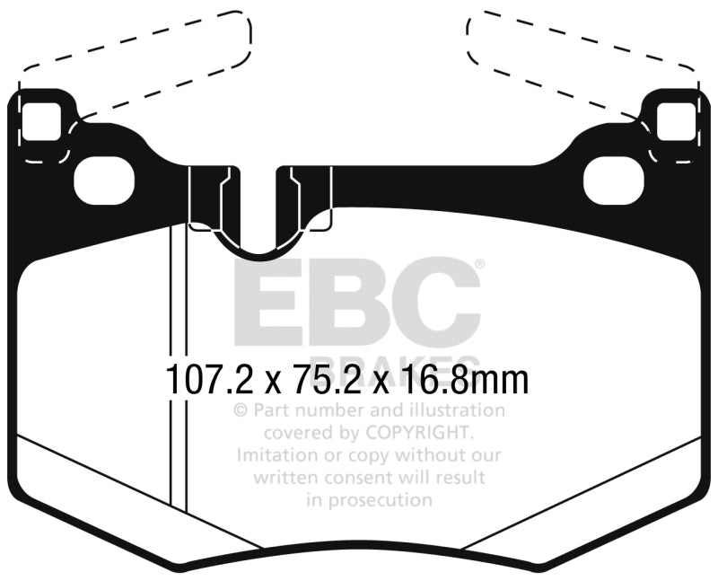 EBC 2016+ Lexus GS-F 5.0L Redstuff Rear Brake Pads EBC Brake Pads - Performance AXOPROS
