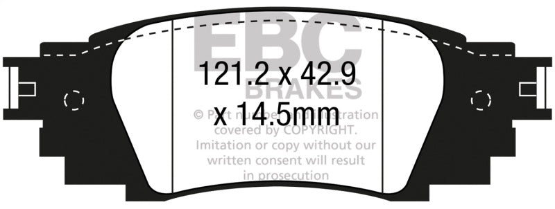 EBC 2016+ Lexus RX350 3.5L Yellowstuff Rear Brake Pads EBC Brake Pads - Performance AXOPROS