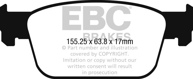 EBC 2017+ Audi A4 2.0L Turbo (B9) Redstuff Front Brake Pads EBC Brake Pads - Performance AXOPROS
