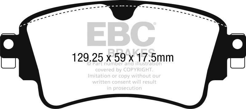 EBC 2018+ Audi A4 Allroad Quattro 2.0L Turbo Redstuff Rear Brake Pads EBC Brake Pads - Performance AXOPROS