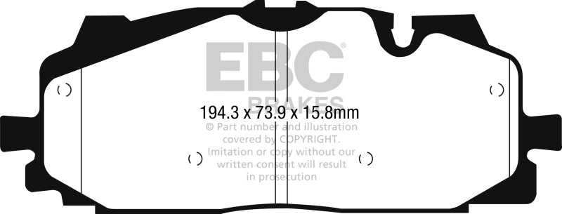 EBC 2018+ Audi S4 3.0L Turbo Greenstuff Front Brake Pads EBC Brake Pads - Performance AXOPROS