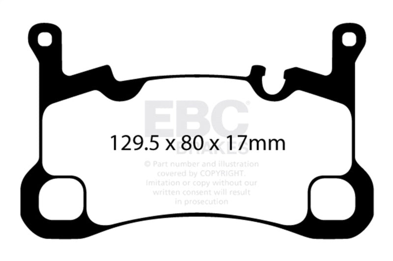 EBC 2018+ Porsche Cayenne (3rd Gen) 3.0L Turbo Yellowstuff Rear Brake Pads EBC Brake Pads - Performance AXOPROS